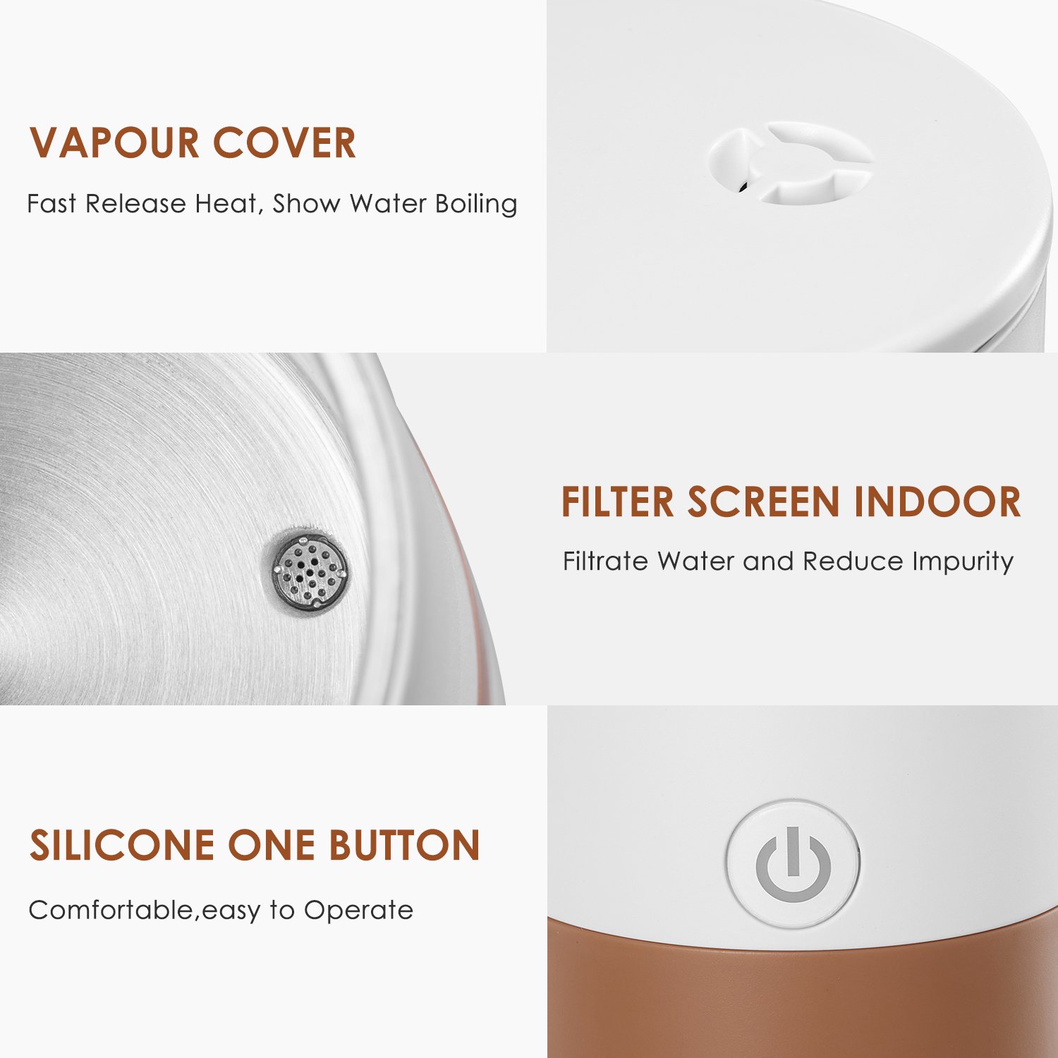 Aicok Portable Coffee Maker, Mini Electric Coffee Machine with Reusable