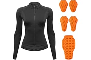 Domary Womens Mesh Jacket Motorcycle Padded Shirt Summer Soft Armor Sports Protective Gear High Elastic Yoga Fabric Reflectiv