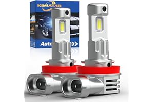 KIMLATAR Latest H11 Light Bulbs,Upgraded 900% Super Bright with Fan Cooling,60000LM Brightness, Real 1:1 Halogen Size,Plug and Play 10-Year Lifespan, H8/H9/H16/ Fog Light Bulbs, Pack of 2