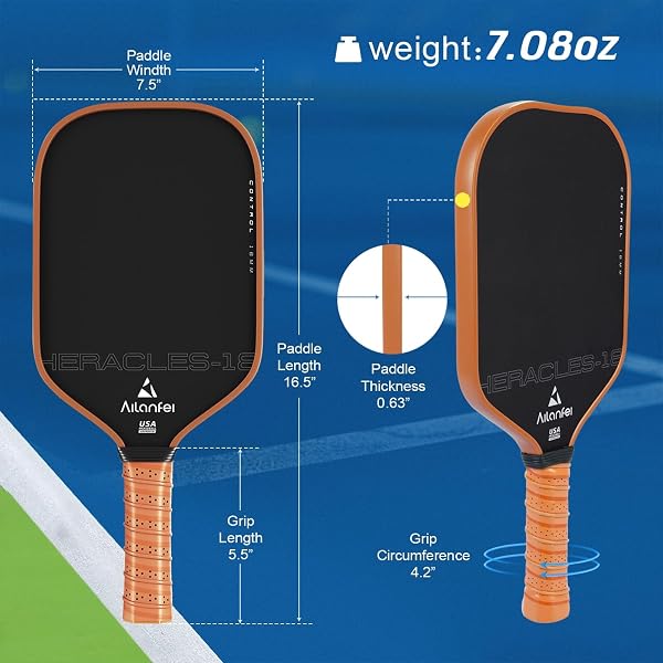 AILANFEI PICKLEBALL PADDLES SET, T700 CARBON FIBER PICKLEBALL PADDLES, A LIGHTWEIGHT PICKLEBALL PADDLE SUITABLE FOR INTERMEDIATE AND PROFESSIONAL PLAYERS (WHITE)