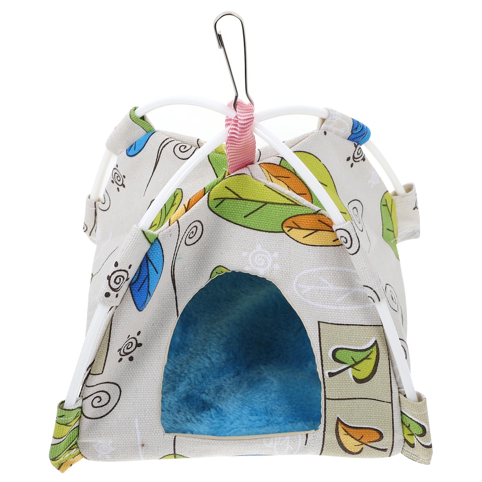 POPETPOP Bird Nest, Parrot House Hanging Bird Hammock Bed Hut Budgie Tent Toy for Parrot Macaw Parakeet Cockatiels Love Cage Accessories Size S