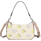 Cute Shoulder Bag for Women Strawberry Purse Small Leather Hobo Bag Y2k Fruit Handbags with 2 Removable Straps
