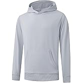 M MAELREG Mens Hoodies Pullover Performance Heather Kangaroo Pocket Thin Hooded Sweatshirt Athletic Golf Hoodies for Men