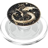 Book Dragon Librarian Mythical Creature Flame Wyvern Fantasy PopSockets PopGrip for MagSafe
