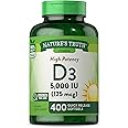 Nature's Truth Vitamin D3 5000 IU Softgels | 400 Count | High Potency | Non-GMO & Gluten Free Supplement