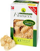 Flamers Flamers Natural Firelighters 50 Pack for Wood Burner BBQ Fire Pit view 1