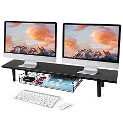 LOTEYIKE Dual Monitor Stand for 2 Monitors, Large