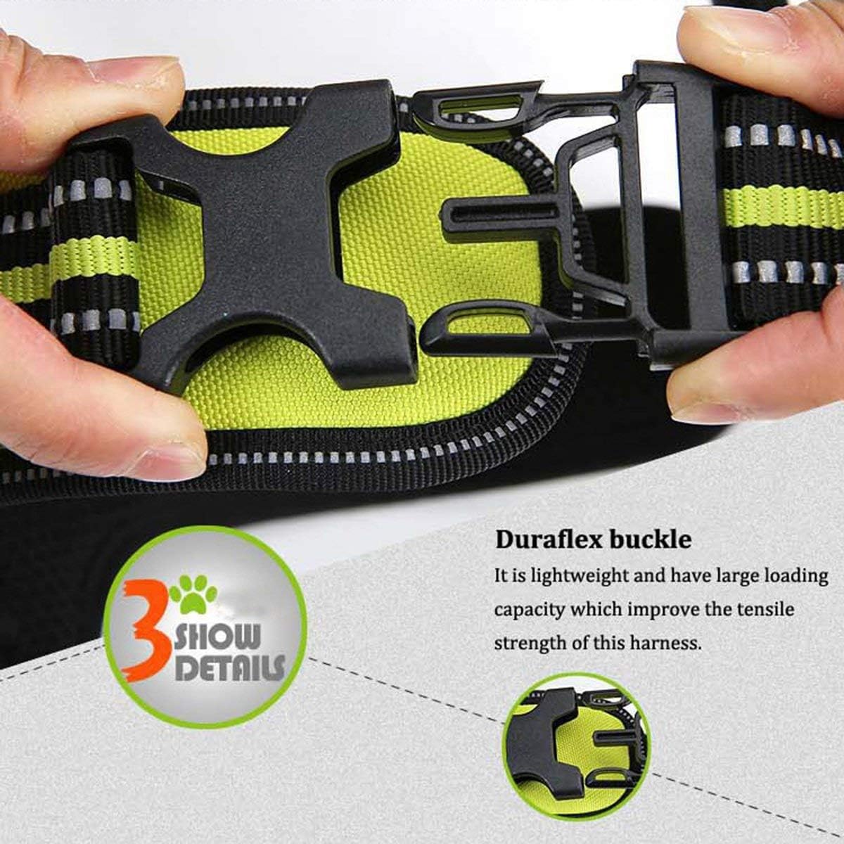 Truelove Dog Harness With Handle Soft Padded Pet Harness Vest,Reflective Material,Adventure Training,Strong Oxford Outer Layer for larger dogs TLH5551 (Fushcia,XS) - Image 5