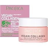 Pacifica Vegan Collagen Overnight Recovery Cream – 2-in-1 Anti-Aging Face Moisturizer & Under Eye Cream Night, Hydrating Coll