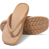 TIKVAW Flip Flops for Women with Arch Support Square Toe Thong Sandals | Lightweight, Flexible Support, Soft Cushioned, Quick-Dry,Comfortable for Beach, Pool, Shower,Travel
