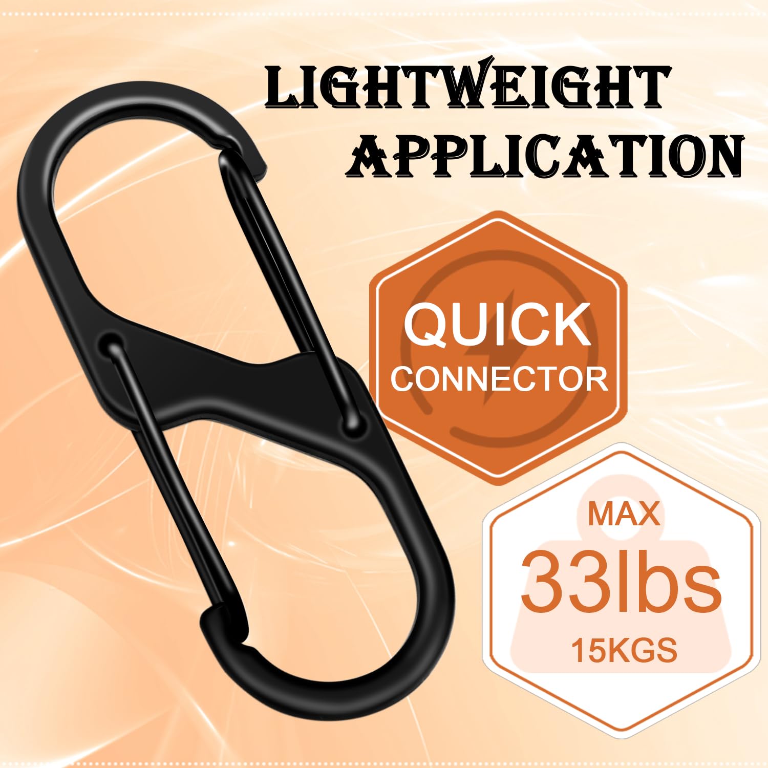 CooBigo 20 Pack Extra Small Carabiner Clip Mini S Carabiner Clips 1 1/4