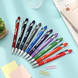 Firtink 10 Pcs Inspirational Quote Pens with Stylus Tip Black Ink Metal Pens view 4