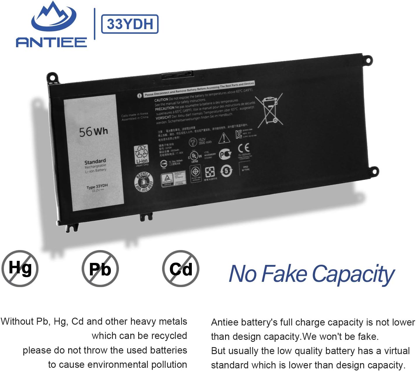 ANTIEE 80Wh RC30-0248 Laptop Battery for Razer Blade Stealth 15 2018 15 GTX 1060 LINGREN 15(i7 8750H) RZ09-02386 RZ09-02386E91 RZ09-02386E91-R3U1 15.4V - Image 5