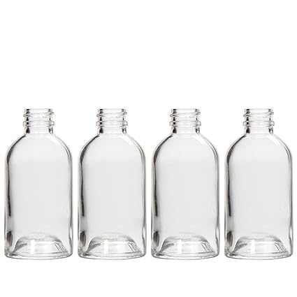 Hosley - Botellas redondas de cristal con difusor - 85 ml - estilo redondo BostonIdeal para