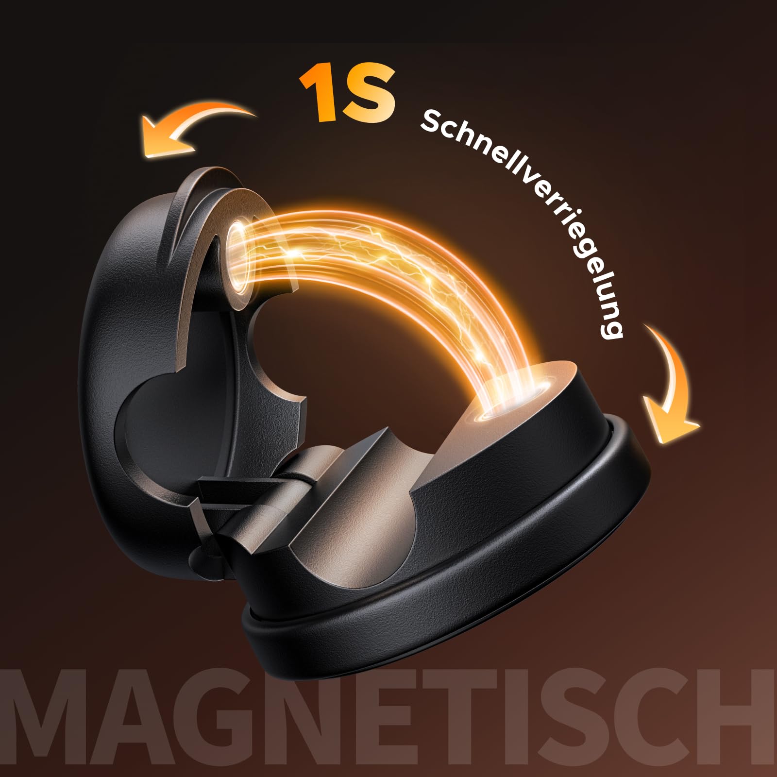 UGREEN 6 Stück Magnetische Kabelhalter Kabelclips 360°Drehbar, Kabelhalter Selbstklebend, Verstellbarer Kabel Organizer, Kabelmanagement für Ladekabel Netzkabel, Kompatibel mit Kabel bis zu 7,5 mm 3