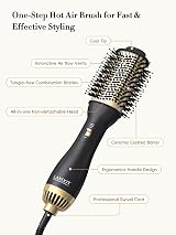 LANDOT Hair Dryer Brush 3 in 1 Ionic Blow Dry Brush 60mm Barrel view 7