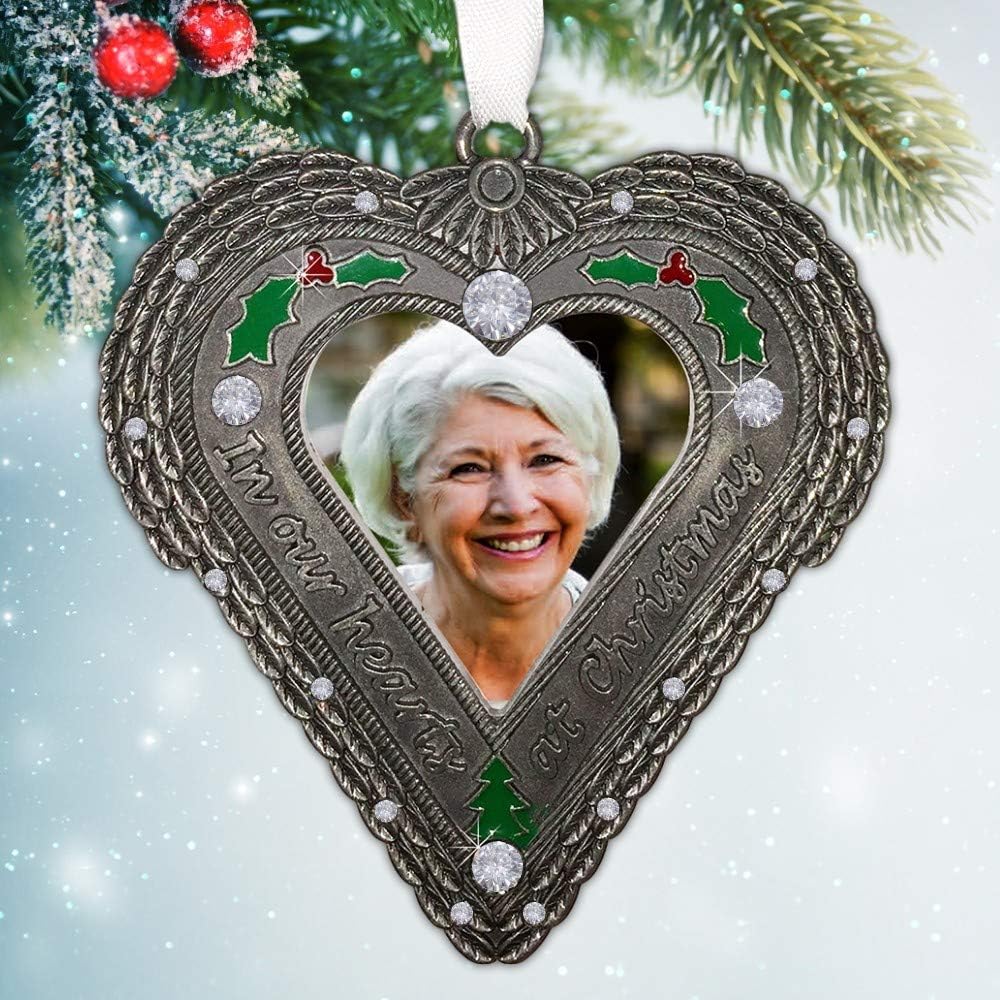 Amazon Com Banberry Designs Memorial Christmas Ornament In Our Hearts At Christmas Heart Shaped Picture Ornament With Berries And Holly Angel Wings Sympathy Gift Home Kitchen Amazon Com Banberry Designs Memorial Christmas Ornament In Our Hearts At Christmas Heart Shaped Picture Ornament With Berries And Holly Angel Wings Sympathy Gift Home Kitchen