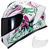 JQF Gear Motorcycle Full Face Dual Visor Helmets for Adults Street Bike Racing Motorbike Helmet A8 DOT Approved