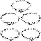OBSEDE 5 Pack Stainless Steel Bracelet Chains with Toggle Clasps for DIY Charm Jewelry