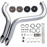 2"LAF Exhaust Pipes with Flange Kits for 1984-2023 Harley Sportster/Softail | Chrome Plating Finish, Rust-Resistant, Easy Installation, Enhanced Exhaust Flow &amp; Performance