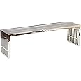 Modway Large Gridiron Stainless Steel Bench