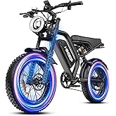 GLOBALKEEP Electric Bike for Adults, 750W/1500W Peak Motor Ebike, 48V 15.6Ah Removable Battery 32/75-Mile Range, 20MPH Fat Ti