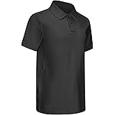MIVEI Boys' Performance Polo Shirt - Golf Grid Short Sleeve Collar Shirts Youth Stretch Quick Dry Lightweight Athletic UPF50+