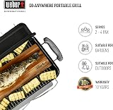 Weber Go Anywhere Portable BBQ Black 415x550x280 mm with Chimney Starter Kit view 3