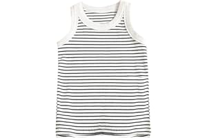Toddler Cotton Tank Tops Kids Boys Girls Slim Fit Ribbed Knit Camisole Crewneck Sleeveless Summer Basic Solid Undershirts