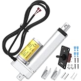 RVMARINEPAT 12V Linear Motion Actuator 330lb (1500N) Heavy Duty, 4 Inch Stroke, High Speed 10mm/s Fast Electric Actuator 12V with Mounting Brackets &amp; Controller for Cars RVs