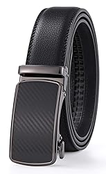 guvoosm Ratchet Belts for Men Leather Dress Suit