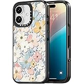 Bouvardia for iPhone 16 Case, Cute Design for Women & Girls, Protective & Aesthetic, Floral Theme - Flowers Blossoming (Gray Bumper)