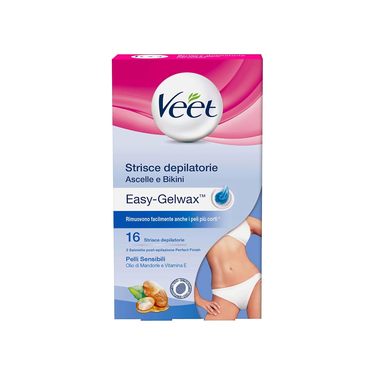 Veet Wax Strips Hair Remover For Armpits And Bikini Pack Of 16