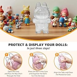 EAVAN 2Pcs Protective Case for LABUBU The Monsters
