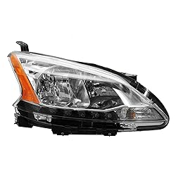 TRQ 2 Piece Headlight Assembly Set Chrome Bezel