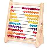B. toys – Fruity! Wooden Abacus for Kids Classic Math Learning Toy with 100 Beads Educational for Addition, Subtraction Numbe