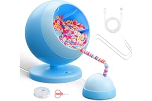 Aenebe Bead Spinner for Jewelry Making, Electric Bead Spinner for Making Bracelet kit and Necklace Clay Beads Spinner Bracelet Spinner with 2 Pcs Big Needles