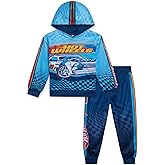 Hot Wheels Fleece Pullover Hoodie and Jogger Pants Outfit Set Toddler to Big Kid Sizes (2T - 14-16)