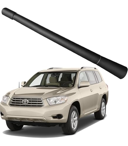 thumbnail image 2 of Antenna Fits Toyota Highlander (2001-2013) 13 3/4 Inch Short Rubber Antenna - USA Threading - Carwash Proof - Internal Copper Coil 2 of 14
