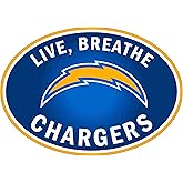 Siskiyou Sports NFL Los Angeles Chargers Live-Breath Auto Decal, Team Colors, One Size