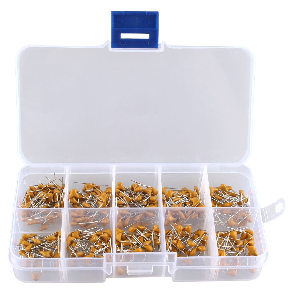 HALJIA 300Pcs 10Value 50V 10pF to 100nF Multilayer Ceramic Capacitor Assortment Kit