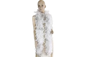 FLYDREAMFEATHERS 100 Gram 2 Yard Long Chandelle Feather Boa over 10 Colors, Great for Party, Wedding, Costume