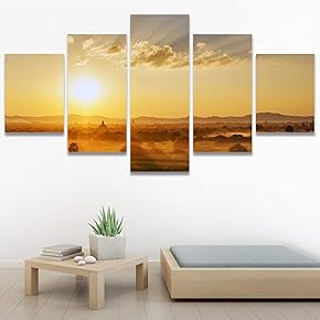 SIGNWIN 5 Panel Canvas Wall Art Colors of...