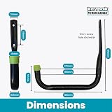 keypak ST7002H 17cm Heavy Duty Wall Mounted Storage Hook 30kg Black view 3