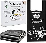Topfree Poo Bags 300 Extra Thick Dog Waste Bags with Easy-Tie Handles