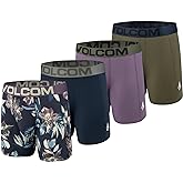 Volcom Mens Boxer Briefs Poly Spandex Performance Boxer Briefs Underwear with Comfort Flex Side Panel- Sleek Modern Look