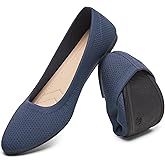 HEAWISH Women’s Ballet Flat Flats Shoes Comfortable Mesh Pointed Toe Slip On Dress Shoes