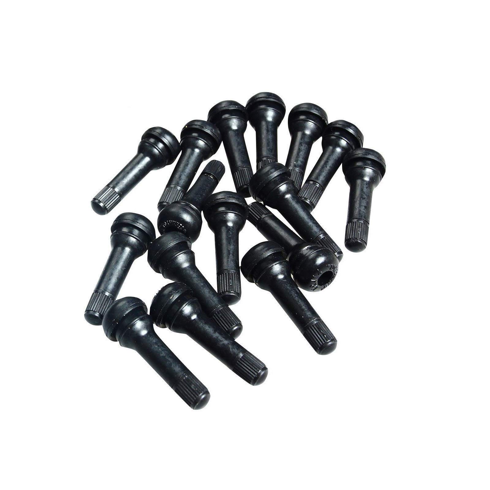 BETTERCLOUD TR414 1-1/2" Snap-in Rubber Valve Stem 38mm Medium Black (100 Pieces)
