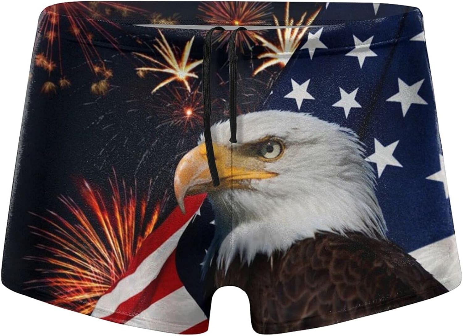America Bald Eagle Flag Men's Swim Briefs Boxer Swimwear Bikini