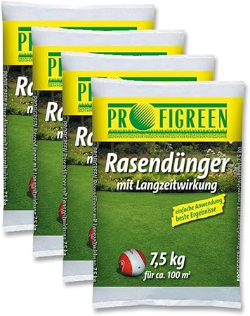 30 kg Rasendünger mit Langzeitwirkung (4 x 7,5 kg-Vorteilspack